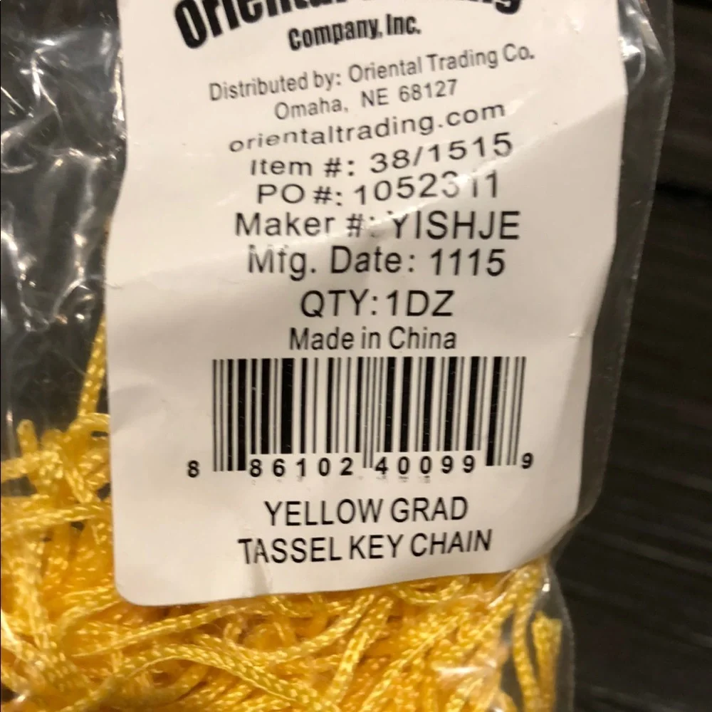 Yellow Tassel Keychain lot of at least 48